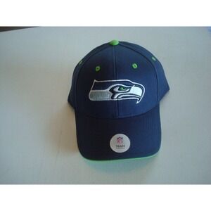 SETATLE SEAHAWKS 00S  SCRIPT STRAPBACK BEACH GOLF HAT CAP VINTAGE K2